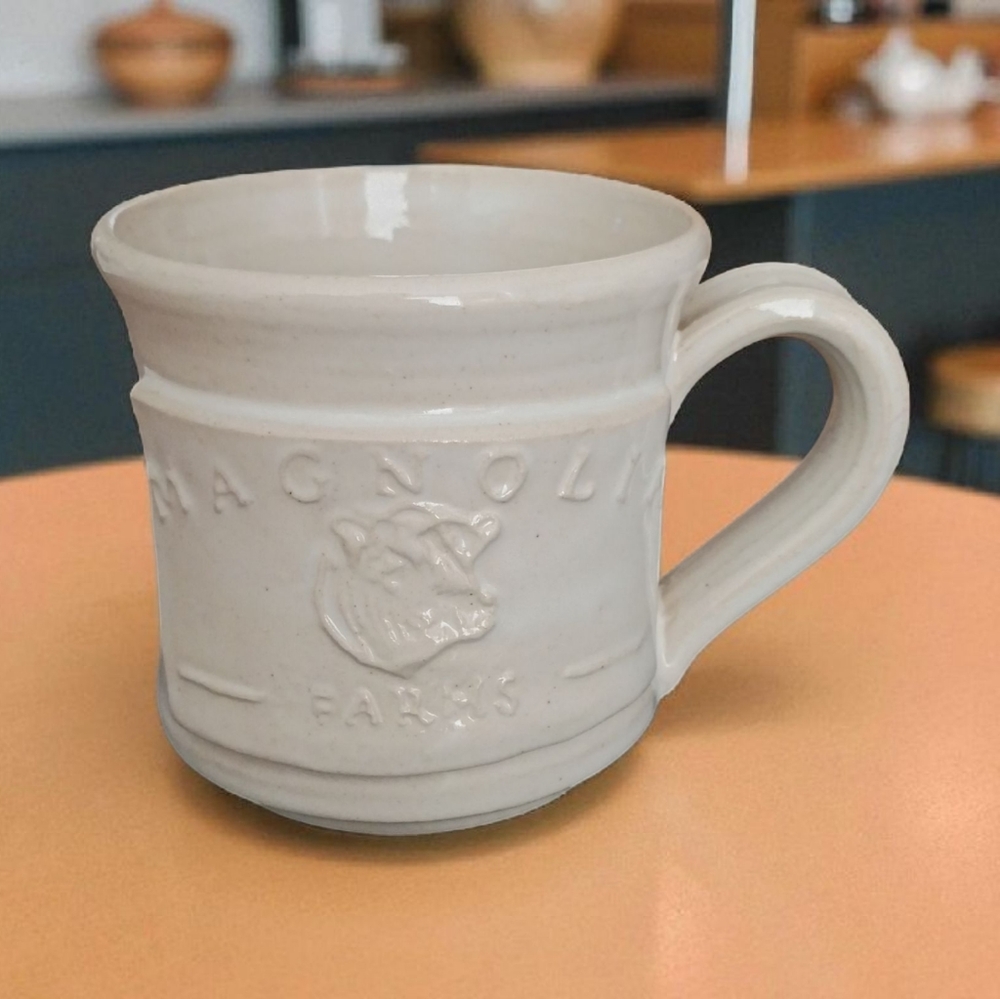 New Magnolia Farms Market Cream Mug stoneware coffee tea mug Farmhouse